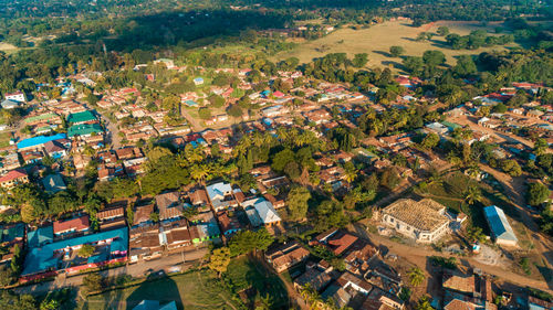 Aerial view of the morogoro town in tanzania