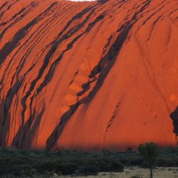 Scenic view of desert during sunset