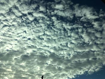 Low angle view of clouds in sky