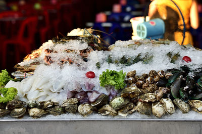 Close-up of food for sale at market stall