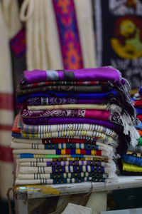 Close-up of multi colored for sale in store