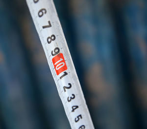 Close-up of tape measure