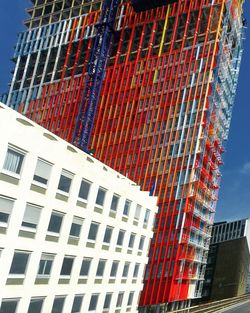 Low angle view of modern building against sky