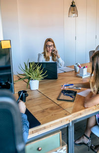 Business people working in office