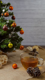 Orange fruits on table
