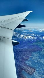 Aerial view of aircraft wing