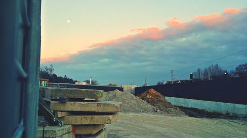 Built structure against cloudy sky