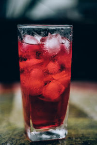 Close-up of ice cream in glass