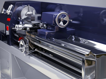 3d rendering of realistic model of milling machine station