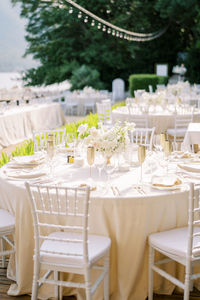 Empty place setting on table