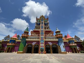 Low angle view of historic building against sky