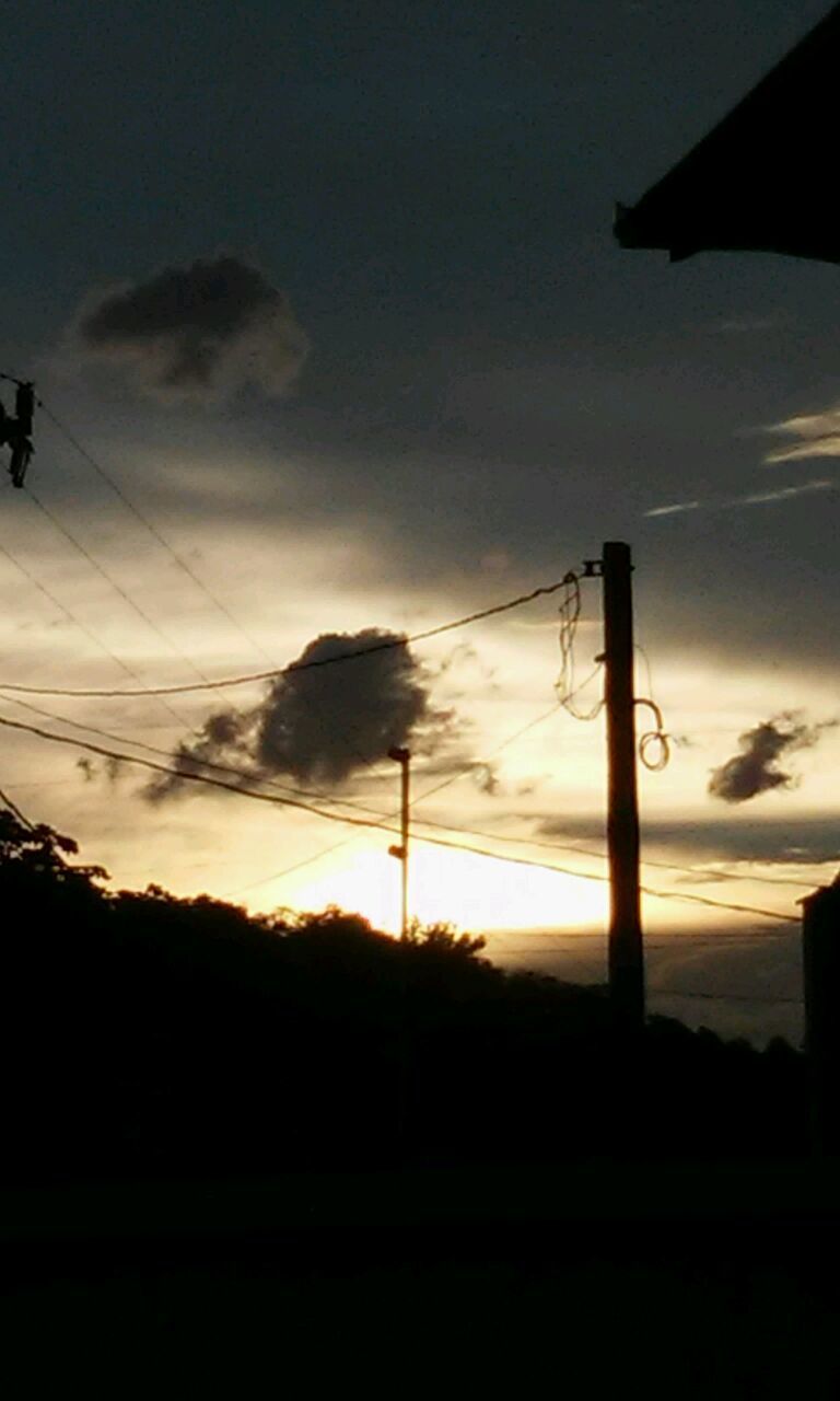 cable, power supply, sunset, electricity, power line, silhouette, sky, connection, electricity pylon, cloud - sky, fuel and power generation, low angle view, no people, technology, outdoors, electric pole, nature, telephone pole, day