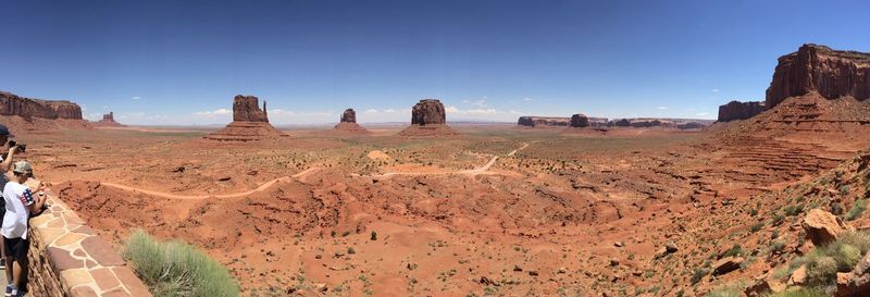 Panoramic view of rock formations against sky