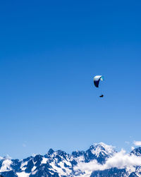 Parachute over mountain