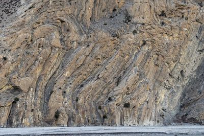 Scenic view of rock formation in water