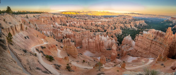 Panoramic view of rock formations