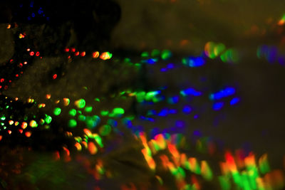 Defocused image of illuminated christmas lights