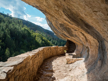 Scenic view of  the hermitage of san bartolomeo in legio on the majella, italy