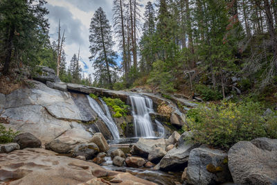 Carlon falls trail in groveland, a waterfall, at the yosemite national park, california, usa