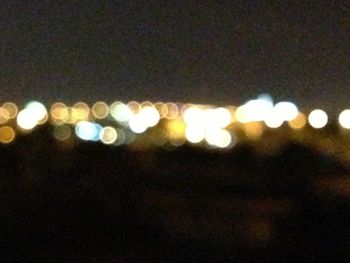 Defocused lights at night