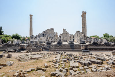 Panoramic view of temple against sky