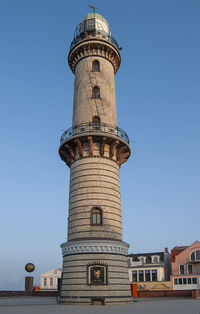 The lighthouse in warnemunde, germany