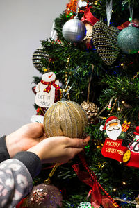 Close-up of christmas decorations