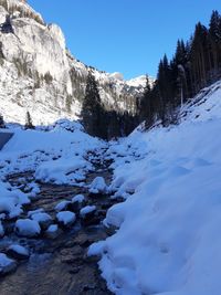 Snow covered mountain against sky