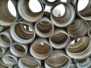 Full frame shot of pipes