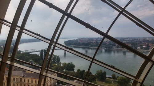 Bridge over river in city