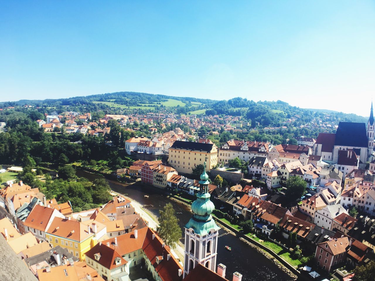 HIGH ANGLE VIEW OF CITYSCAPE