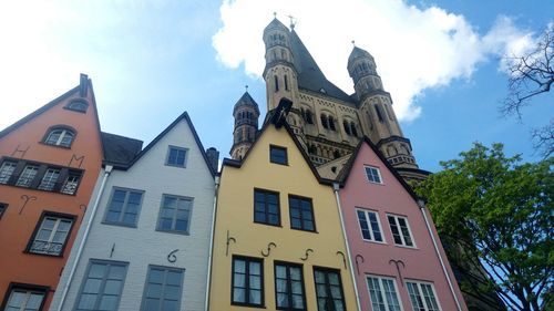 Low angle view of buildings against sky