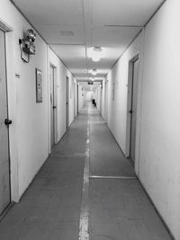 Empty corridor of building