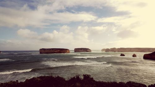 Scenic view of sea against sky