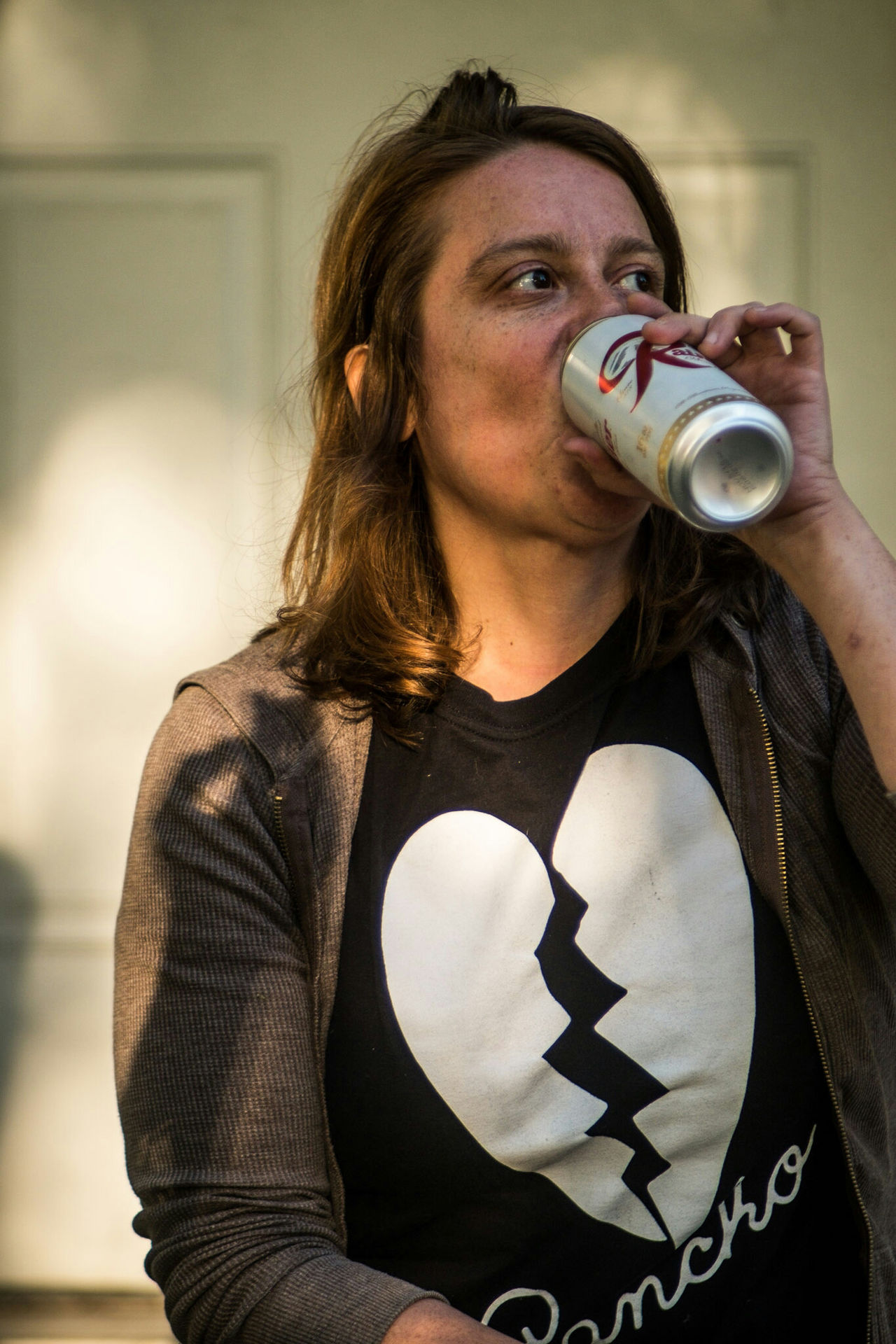 Girls drinking beer