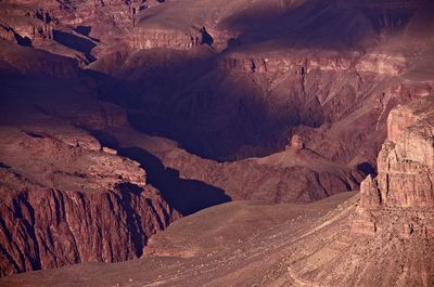 Aerial view of rock formations