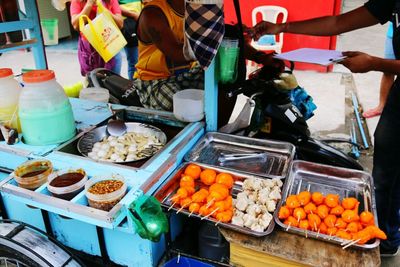 Full frame of market stall for sale