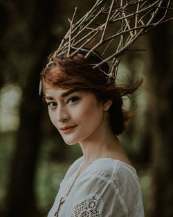 Portrait of beautiful young woman