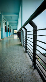 Empty corridor of building