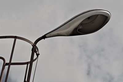 Low angle view of basketball hoop against sky