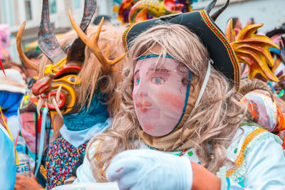 Crowd in costume during carnival