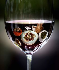 Close-up of food on table