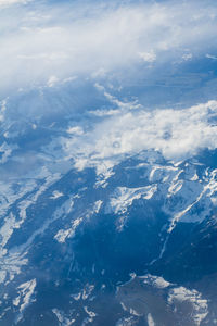 Aerial view of sea against sky