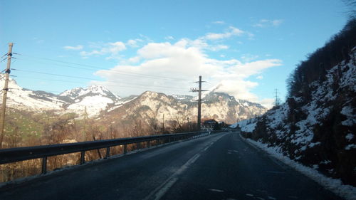 Road passing through mountains