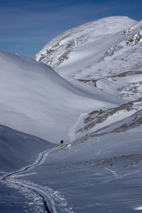 Scenic view of snow covered landscape