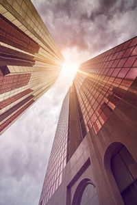 Low angle view of buildings against sky