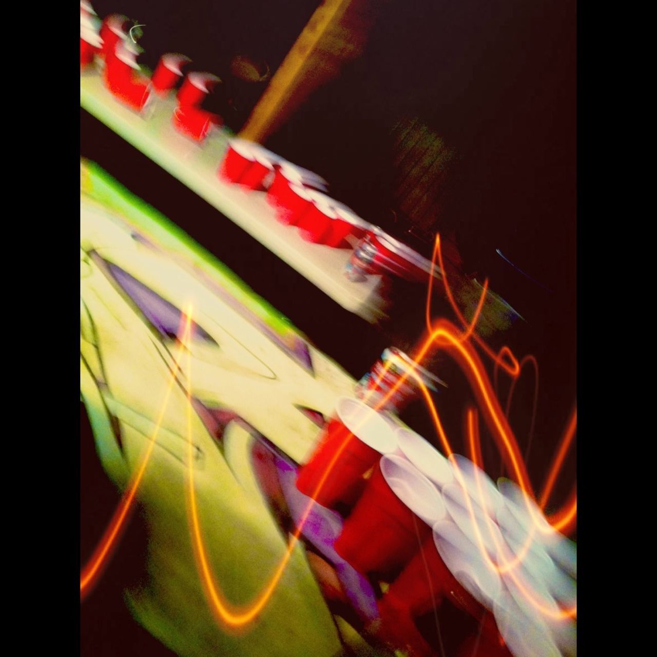 multi colored, illuminated, indoors, auto post production filter, art, art and craft, night, creativity, low angle view, close-up, transfer print, colorful, no people, decoration, hanging, red, pattern, abstract, light - natural phenomenon, glowing