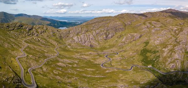 Secic view of healy pass winding road