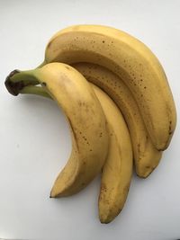 High angle view of bananas on table