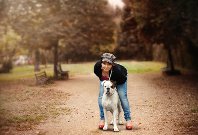 Woman with dog